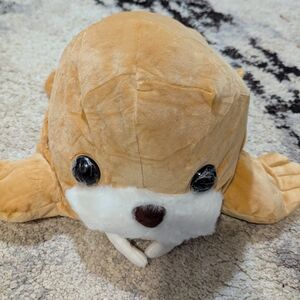 Adorable Tan Plush Walrus Toy